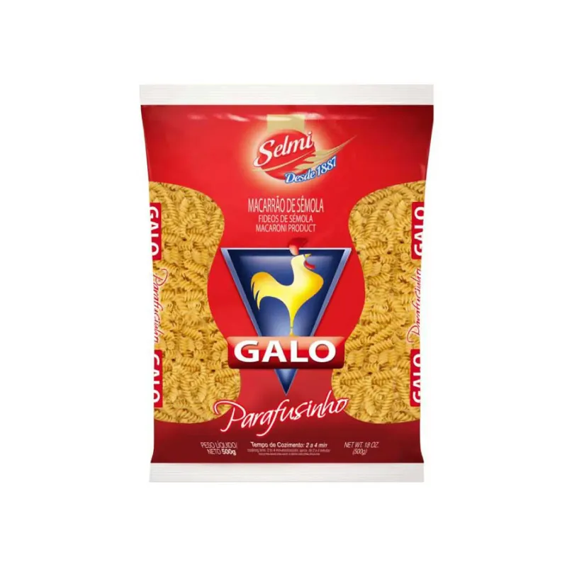 Macarrão Sêmola Parafusinho Galo 500g