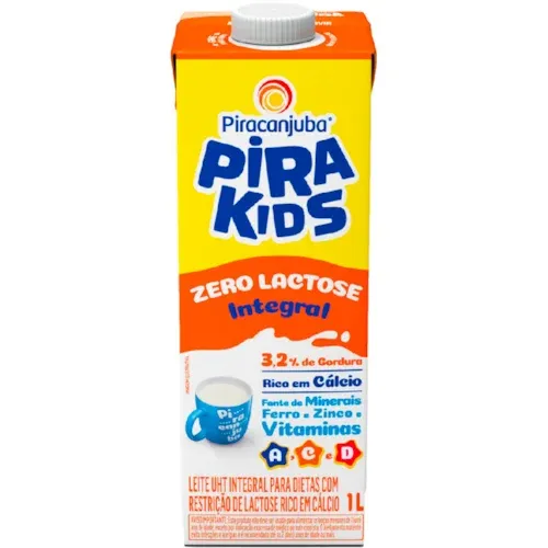 Leite UHT Pirakids Integral Zero
